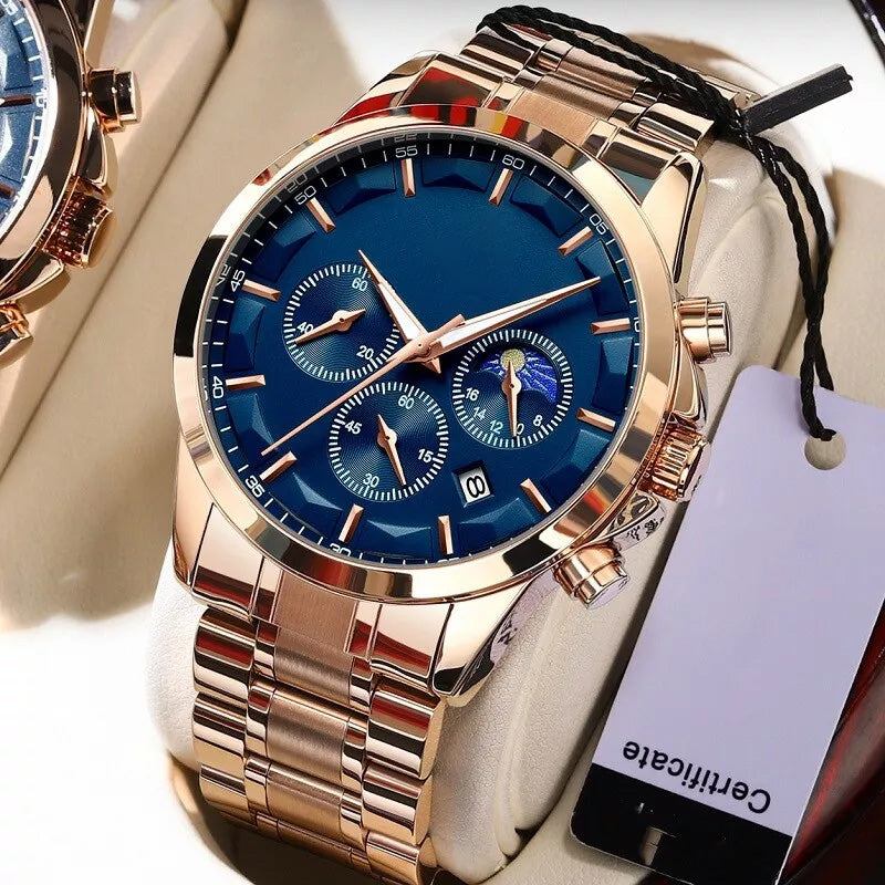 🎁🔥2025 ventes chaudes🔥⌚Montre à quartz en acier inoxydable pour hommes
