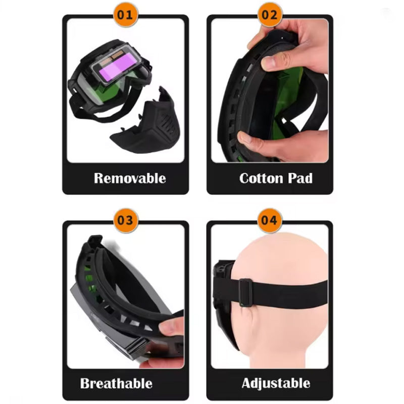 🔥2025 Ventes Chaudes🔥Casque de soudage à assombrissement automatique pour la sécurité oculaire