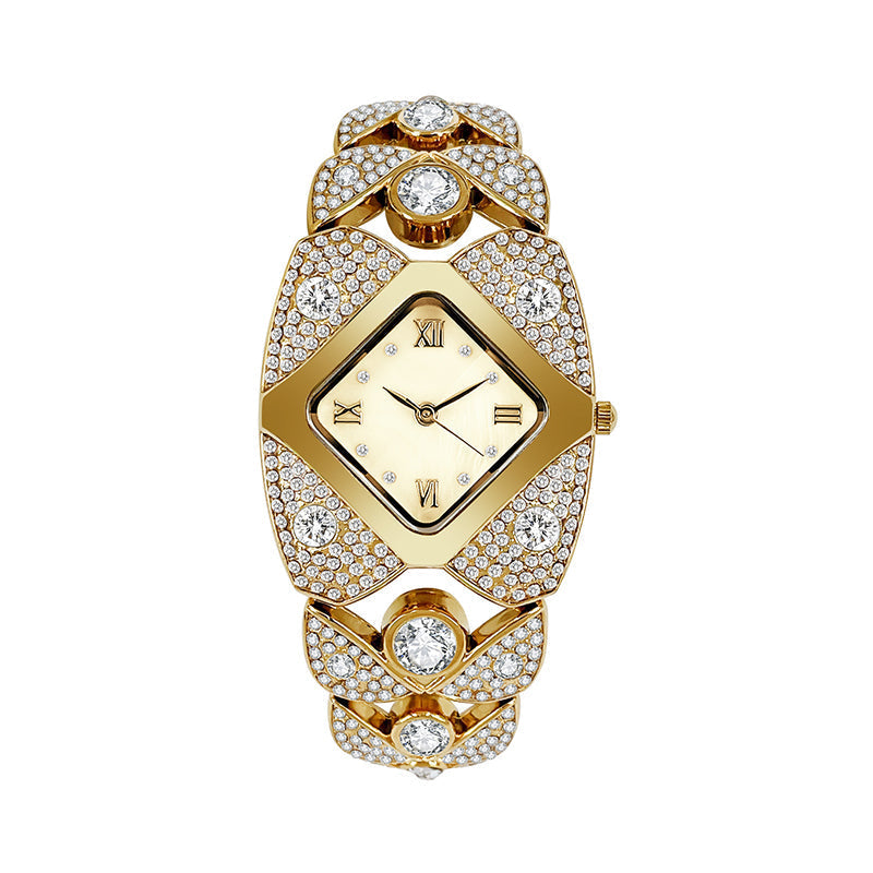 💎⌚Montre à quartz rétro pour femme avec strass scintillants✨