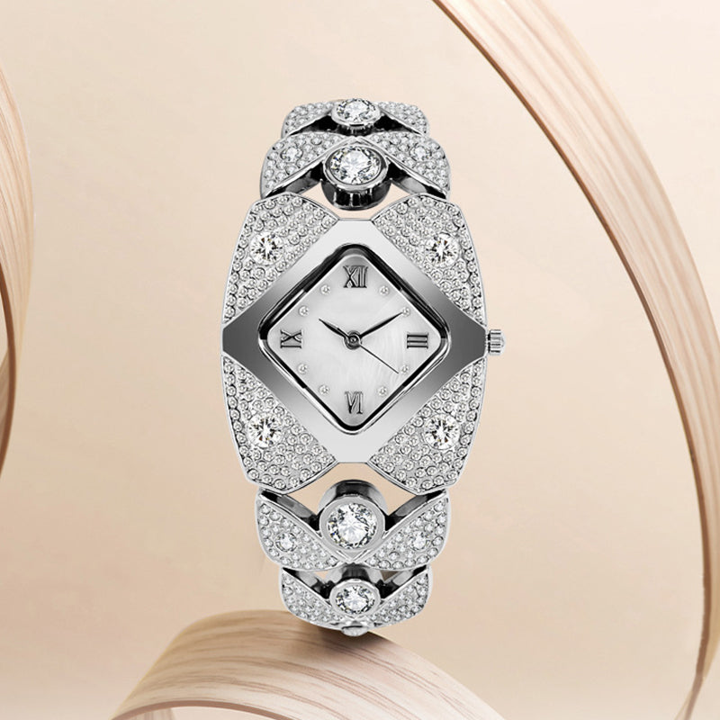 💎⌚Montre à quartz rétro pour femme avec strass scintillants✨