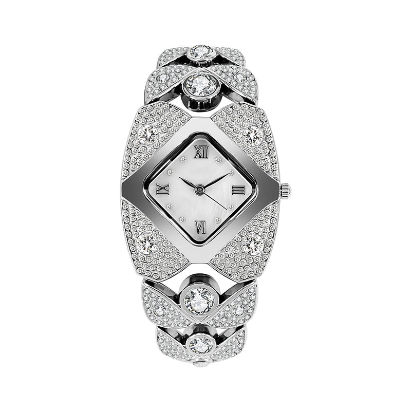 💎⌚Montre à quartz rétro pour femme avec strass scintillants✨