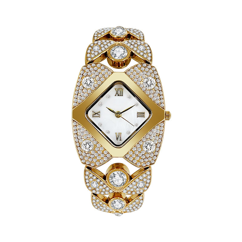 💎⌚Montre à quartz rétro pour femme avec strass scintillants✨