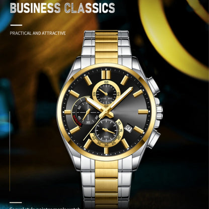 ⌚Montre-bracelet d'affaires en acier inoxydable pour hommes
