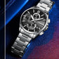 ⌚Montre-bracelet d'affaires en acier inoxydable pour hommes