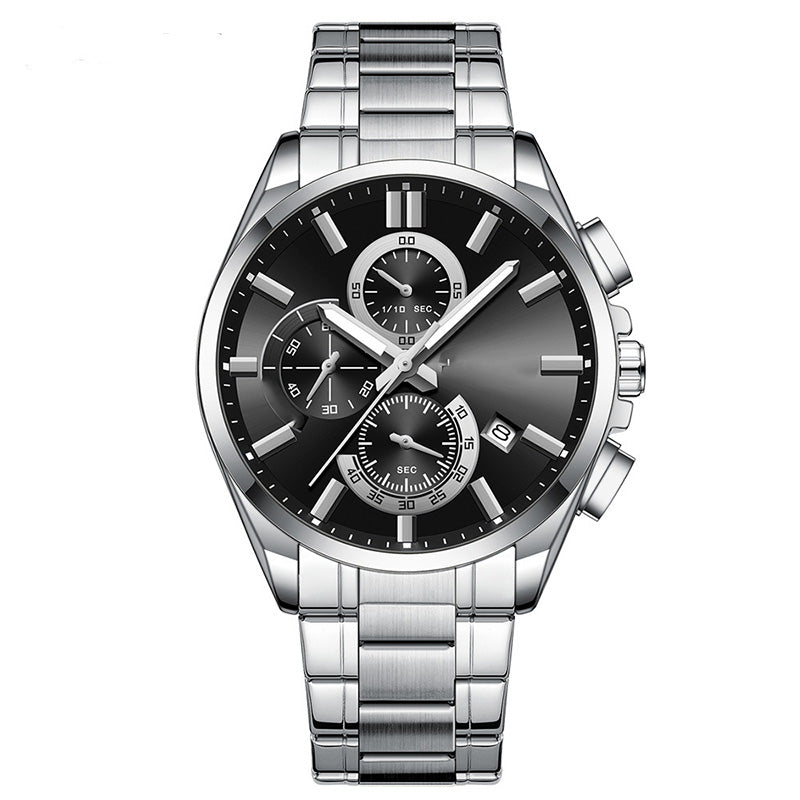 ⌚Montre-bracelet d'affaires en acier inoxydable pour hommes