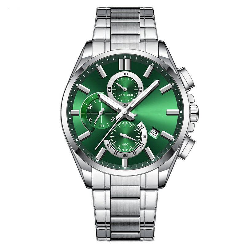 ⌚Montre-bracelet d'affaires en acier inoxydable pour hommes