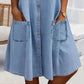 ⭐ 50% de réduction ! ⭐ Mini-robe en denim bleu – col, manches en dentelle, poches latérales. Quand le décontracté rencontre l'élégance ! 💃