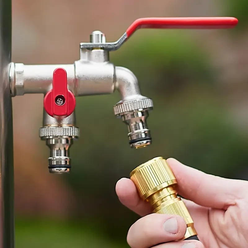 🔥Robinet extérieur à double sortie certifié WRAS | Clapet anti-retour intégré et laiton antigel (UKCA/CE)