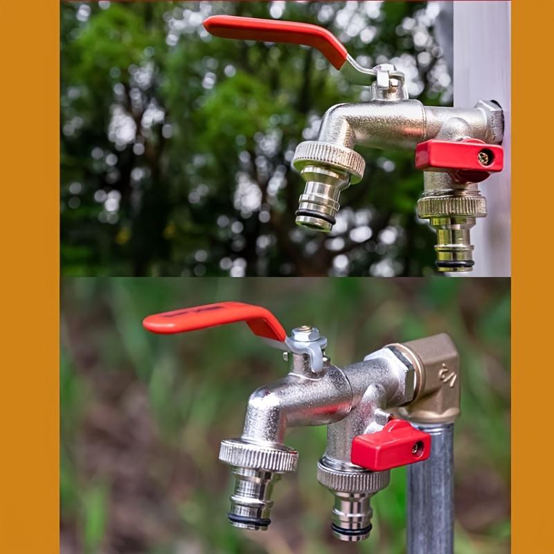 🔥Robinet extérieur à double sortie certifié WRAS | Clapet anti-retour intégré et laiton antigel (UKCA/CE)