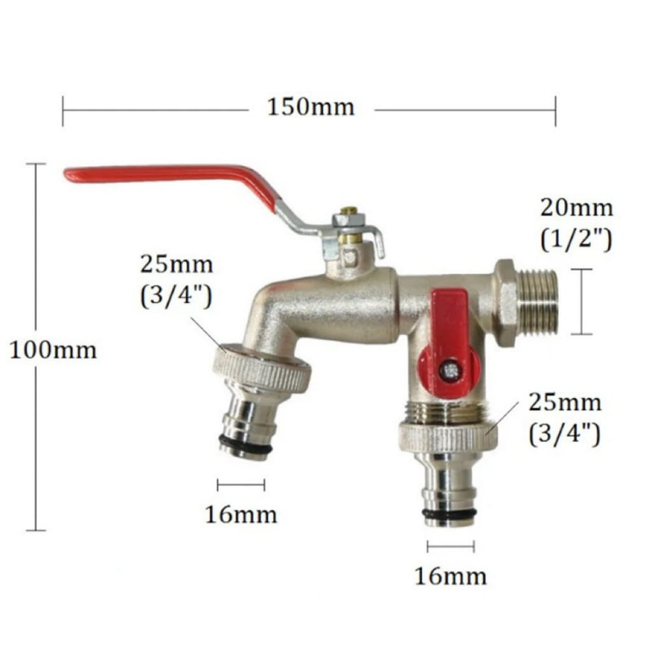 🔥Robinet extérieur à double sortie certifié WRAS | Clapet anti-retour intégré et laiton antigel (UKCA/CE)