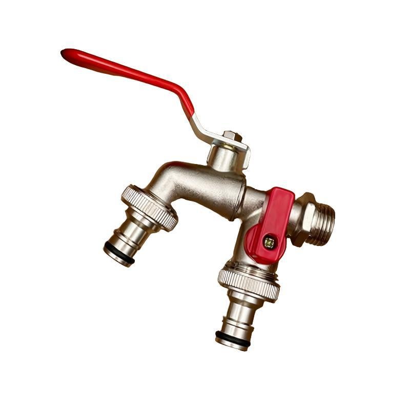 🔥Robinet extérieur à double sortie certifié WRAS | Clapet anti-retour intégré et laiton antigel (UKCA/CE)