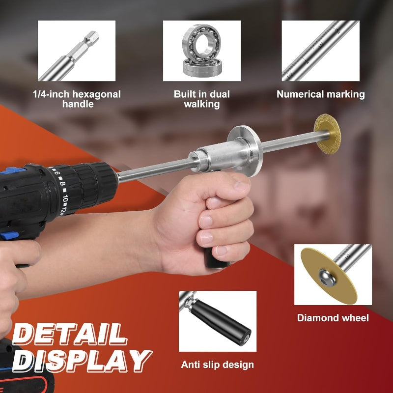 📢📢50 % DE RÉDUCTION⏰Coupe-tubes intérieur PVC – 18 cm, réglable & multi-matériaux – Coupe propre dans les espaces restreints – idéal pour plomberie ou bricolage 🔧