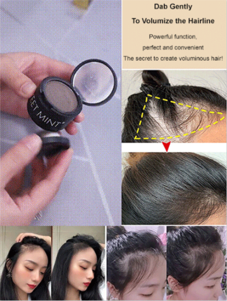 Poudre d'ombre en poudre pour cheveux