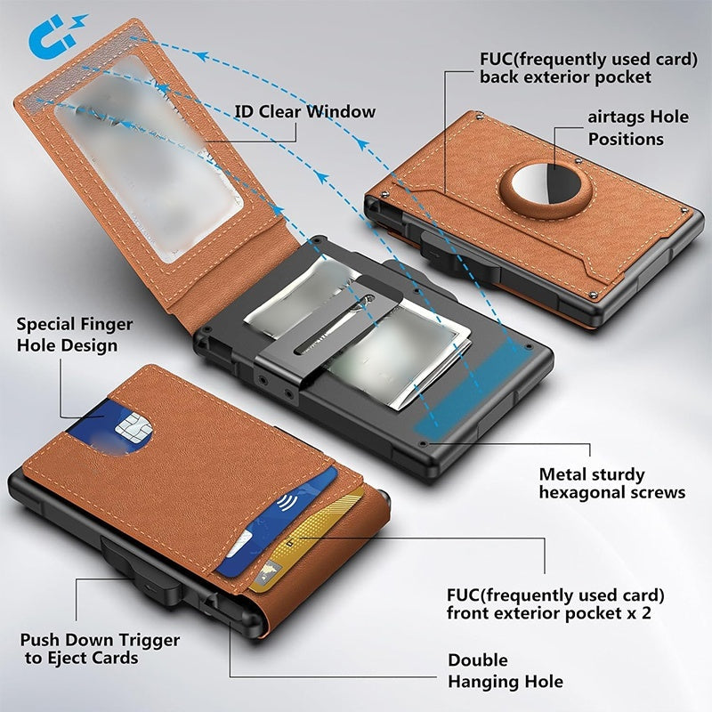 Portefeuille Ultra Mince avec Protection RFID - Porte-Cartes Compact