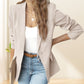 🧥 PROMO LIMITÉE 50% DE RÉDUCTION ! 💥 Veste Élégante Col Revers Bouton – Tissu Doux, Un Bouton, Polyvalente ✨
