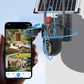 📸Caméra dôme solaire à triple objectif 360° – Surveillance complète