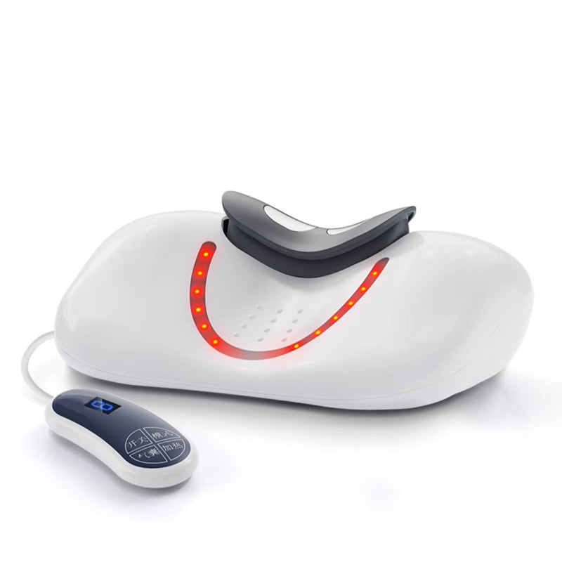🎁Oreiller de traction cervicale avec luminothérapie rouge