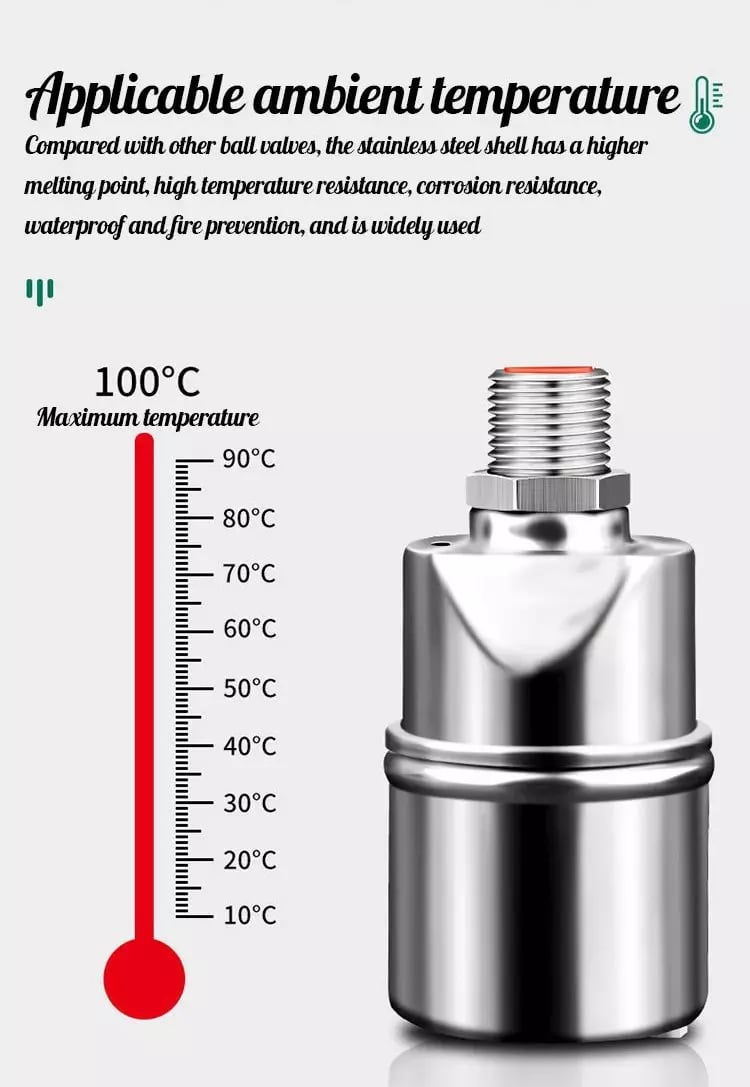 📢📢50% DE RÉDUCTION !! ⏰ Vanne à Flotteur en Acier Inoxydable 304 pour Contrôle du Niveau d'Eau🚰