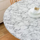 Nappe Ronde Ajustée à Motif Marbre avec Bords Élastiques