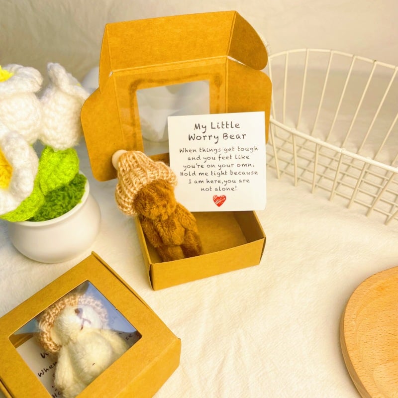 🔥Dernier jour prix spécial-50% de réduction🎁Mini ours en peluche fait main dans une boîte