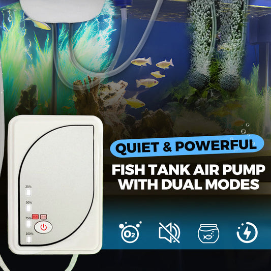 🐠Prix réduit pour une durée limitée - Pompe à air pour aquarium silencieuse et puissante avec double mode
