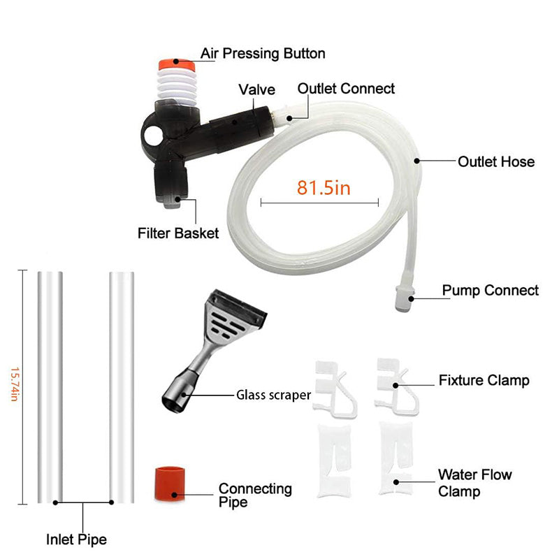 Kit de Nettoyage de Gravier pour Aquarium pour Changement d'Eau