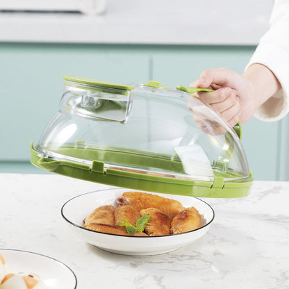 💎 Couvercle Transparent Anti-Éclaboussures pour Micro-ondes – Poignée Ergonomique, Réservoir d’Eau & Évent 360° 🔥🍲