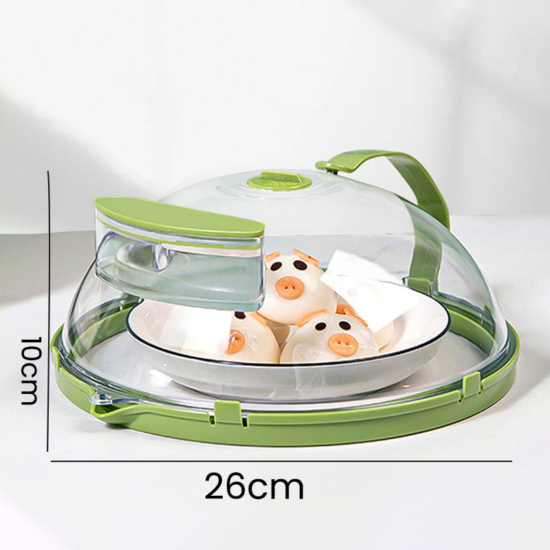 💎 Couvercle Transparent Anti-Éclaboussures pour Micro-ondes – Poignée Ergonomique, Réservoir d’Eau & Évent 360° 🔥🍲
