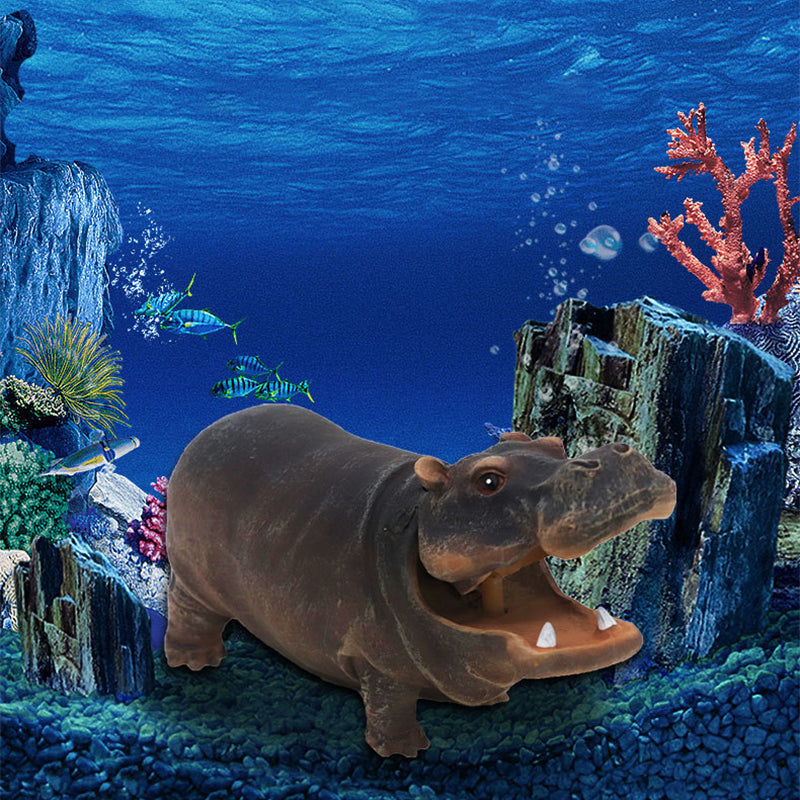 📢🐘 PROMO FLASH : 50% DE RÉDUCTION ! ⏰ Décoration Hippopotame à Bulles pour Aquarium – Résine Écologique – Bullage Apaisant & Oxygénation 🐟