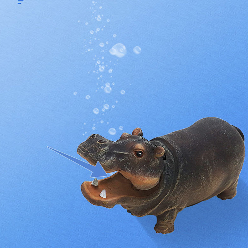 📢🐘 PROMO FLASH : 50% DE RÉDUCTION ! ⏰ Décoration Hippopotame à Bulles pour Aquarium – Résine Écologique – Bullage Apaisant & Oxygénation 🐟