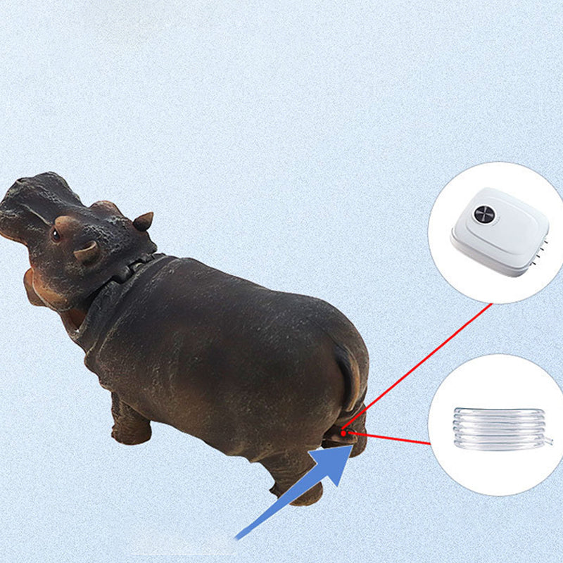 📢🐘 PROMO FLASH : 50% DE RÉDUCTION ! ⏰ Décoration Hippopotame à Bulles pour Aquarium – Résine Écologique – Bullage Apaisant & Oxygénation 🐟