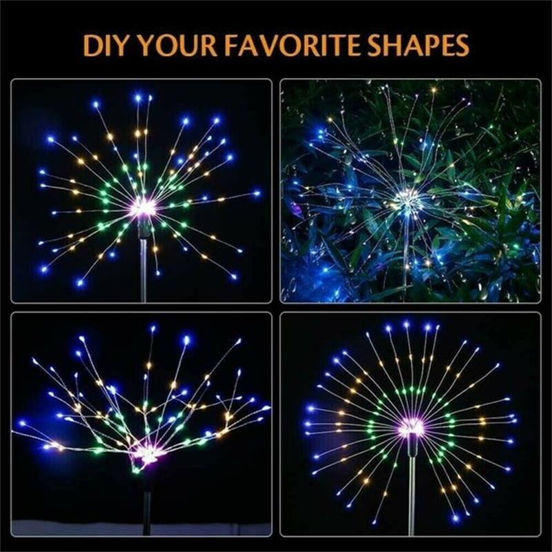 💎 50% DE RÉDUCTION ! 💎 Lampe Solaire « Feu d’Artifice » Étanche IP65 – 90 LED, 2 Modes & Installation Sans Fil pour Jardin, Pelouse ou Piscine 🌟🎆