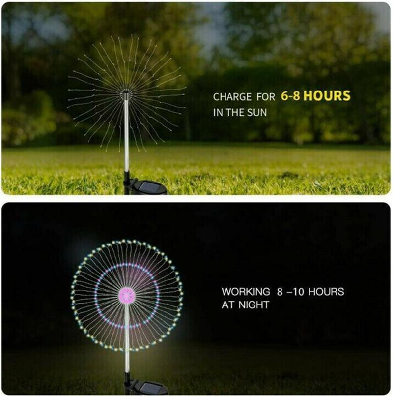 💎 50% DE RÉDUCTION ! 💎 Lampe Solaire « Feu d’Artifice » Étanche IP65 – 90 LED, 2 Modes & Installation Sans Fil pour Jardin, Pelouse ou Piscine 🌟🎆