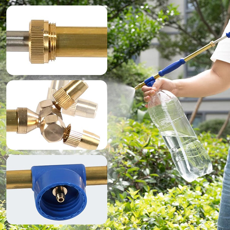💎 -50% ! 🍃 Pulvérisateur Manuel pour Plantes – Cuivre + Inox + PP – Buse Réglable Jet/Brouillard – Tige Laiton – Arrosage & Stérilisation 🌱