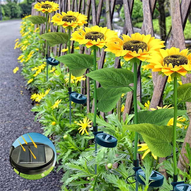 🌻 50 % DE RÉDUCTION EN CE MOMENT ! 🌞 Lampe de jardin à énergie solaire en forme de tournesol – Éclairage LED et design réaliste ✨