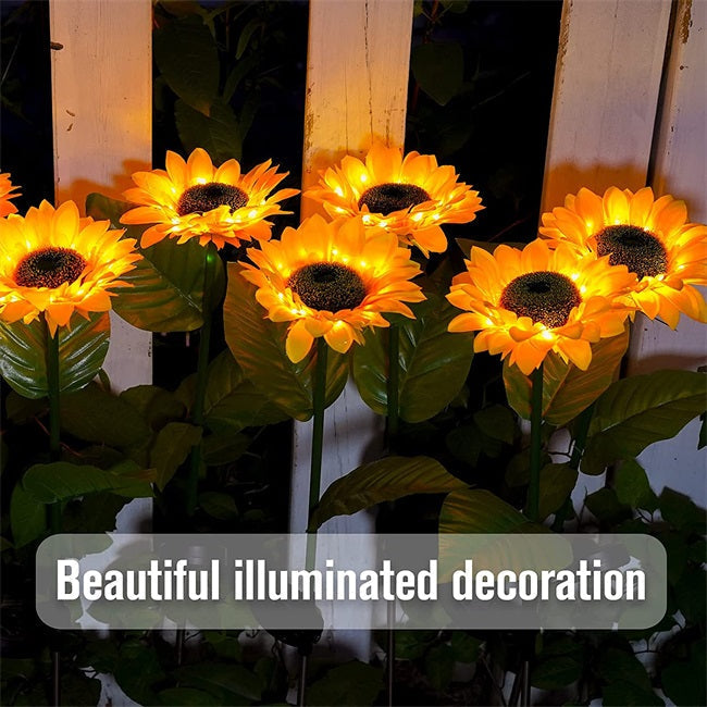 🌻 50 % DE RÉDUCTION EN CE MOMENT ! 🌞 Lampe de jardin à énergie solaire en forme de tournesol – Éclairage LED et design réaliste ✨