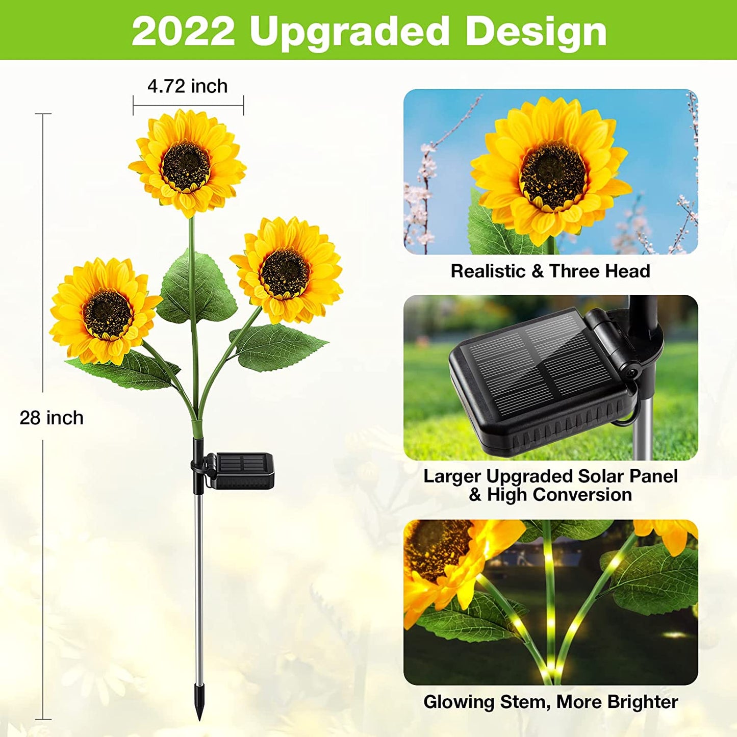 🌻 50 % DE RÉDUCTION EN CE MOMENT ! 🌞 Lampe de jardin à énergie solaire en forme de tournesol – Éclairage LED et design réaliste ✨