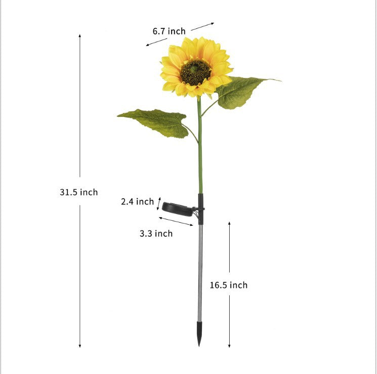 🌻 50 % DE RÉDUCTION EN CE MOMENT ! 🌞 Lampe de jardin à énergie solaire en forme de tournesol – Éclairage LED et design réaliste ✨