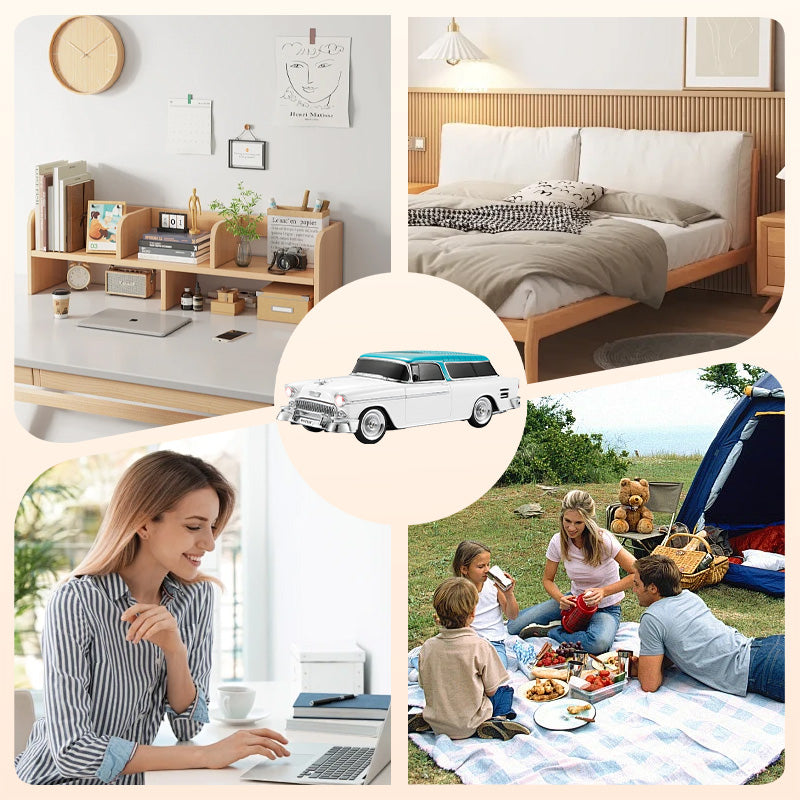 ✨Modèle de voiture rétro Haut-parleur Bluetooth sans fil