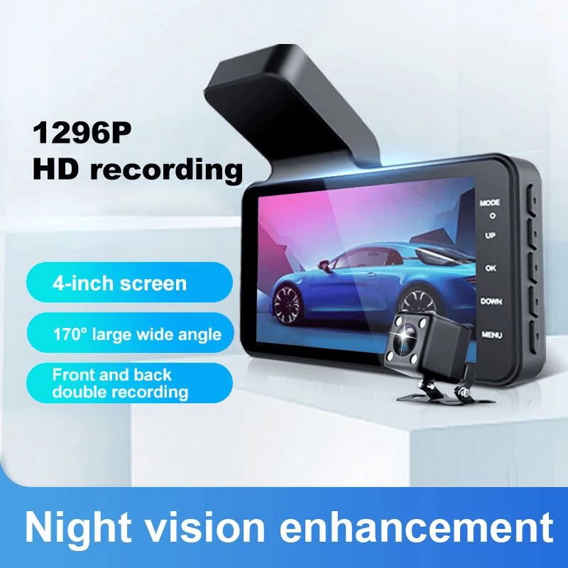 🚗1080P HD 170° Laajakulma Yöllä Auton Tallentaja