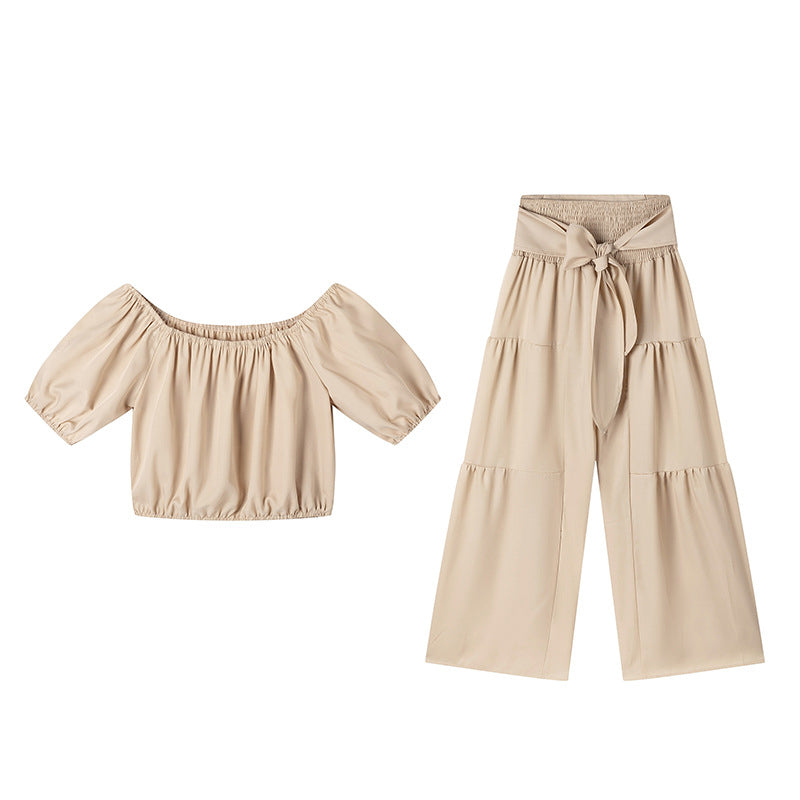 💎 -50% SUR L'ENSEMBLE ÉPAULES NUES & PANTALON LARGE ! 💎 Taille Haute, Manches Bouffantes & Style Élégant ✨