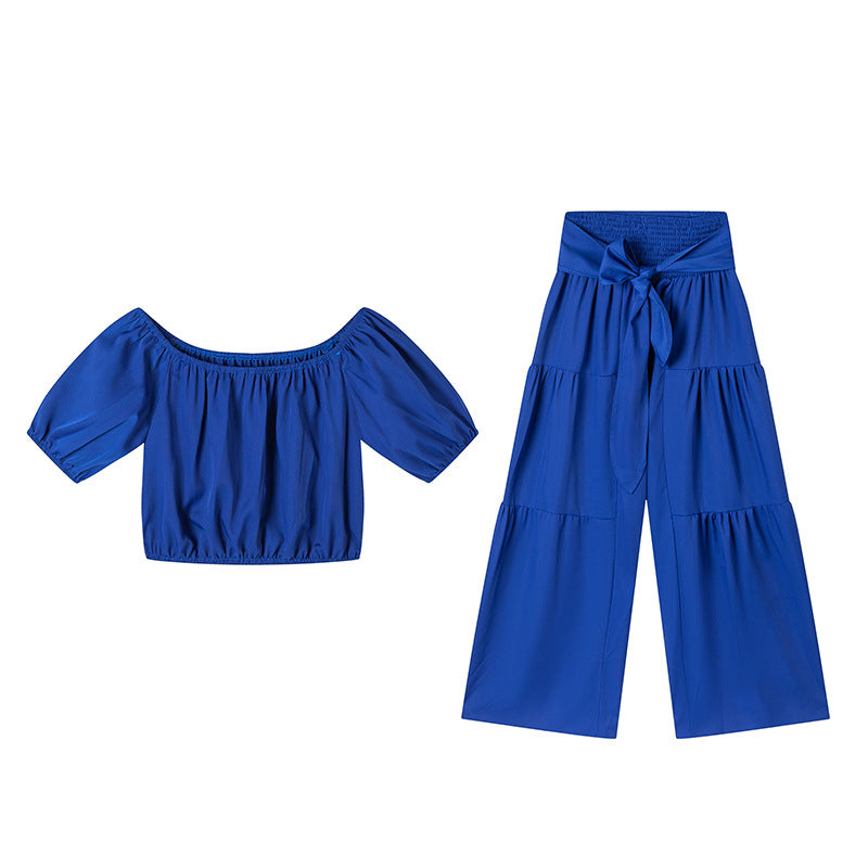 💎 -50% SUR L'ENSEMBLE ÉPAULES NUES & PANTALON LARGE ! 💎 Taille Haute, Manches Bouffantes & Style Élégant ✨