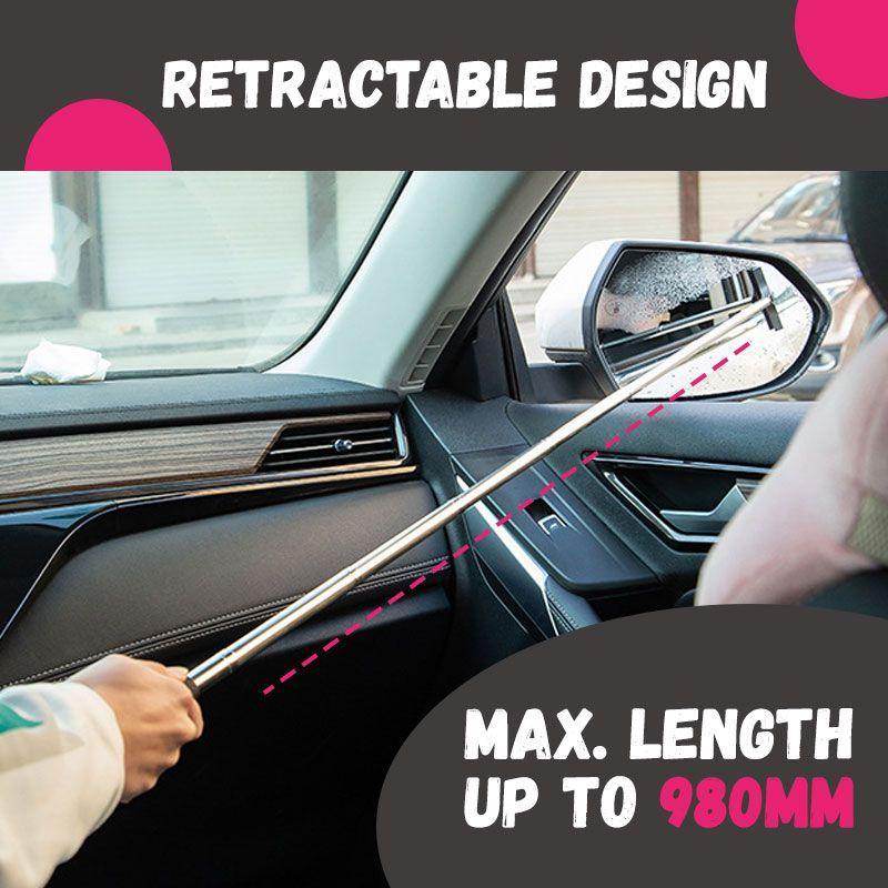 🚗 Raclette Télescopique pour Rétroviseurs — Extensible 98 cm, Tête Caoutchouc & Conduite Sécurisée ✨