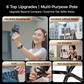 Perche à Selfie Magnétique 4-en-1 - Rotation 360°, Trépied Mini et Télécommande 10m