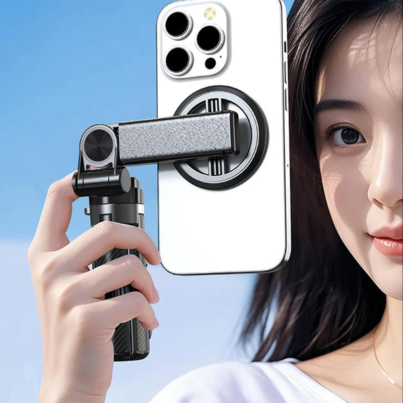 Perche à Selfie Magnétique 4-en-1 - Rotation 360°, Trépied Mini et Télécommande 10m