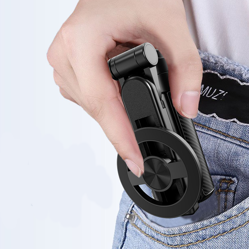 Perche à Selfie Magnétique 4-en-1 - Rotation 360°, Trépied Mini et Télécommande 10m