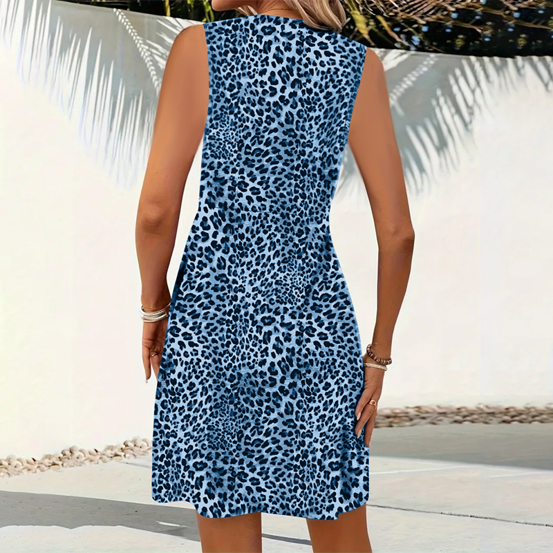🐆 RÉDUCTION DE 50 % POUR UNE DURÉE LIMITÉE !✨ Robe pour femme à encolure en V et imprimé léopard – Audacieuse, flatteuse, polyvalente 🌟