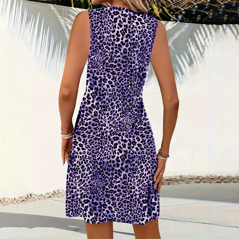 🐆 RÉDUCTION DE 50 % POUR UNE DURÉE LIMITÉE !✨ Robe pour femme à encolure en V et imprimé léopard – Audacieuse, flatteuse, polyvalente 🌟