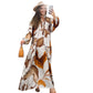 💎 50% DE RÉDUCTION ! 💎 Robe Longue à Col V pour Femmes – Imprimé Floral Abstrait, Tissu Fluide & Parfaite pour l’Été