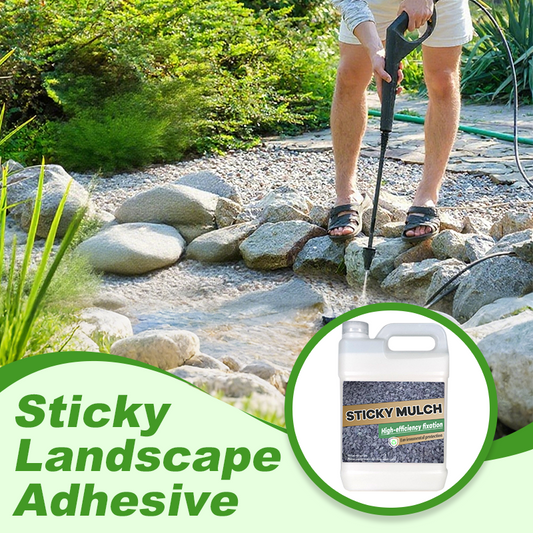 📢📢50% de réduction🏡Colle Paysage Ultra-Rapide – Adhésif Imperméable pour Paillis, Cailloux & Décorations Extérieures🌧️🏆